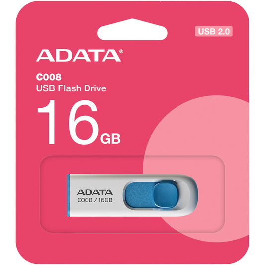 Ekstern hukommelse USB-A Adata C008, 16Gb AC008-16G-RWE