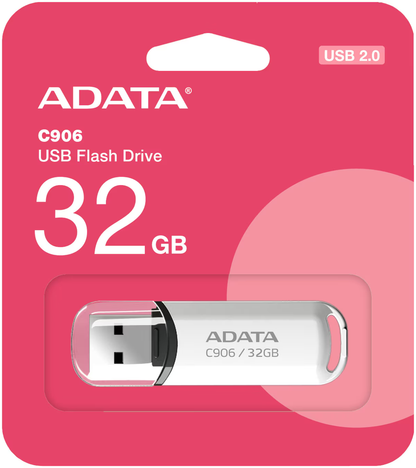 Ekstern USB-A hukommelse Adata C906, 32Gb AC906-32G-RWH