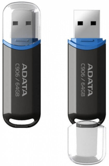 Ekstern hukommelse USB-A Adata C906, 64Gb AC906-64G-RBK