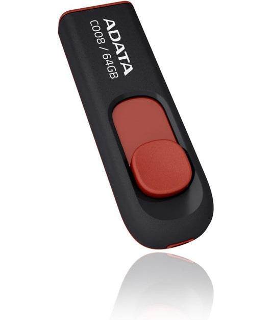 Ekstern hukommelse USB-A Adata C008, 64Gb AC008-64G-RKD