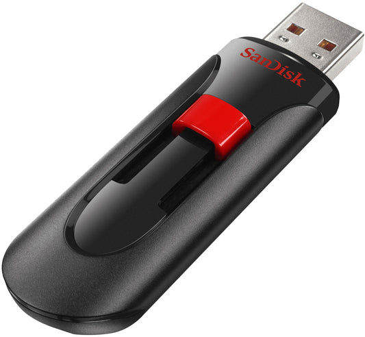 Ekstern USB-A hukommelse SanDisk Cruzer Glide, 64Gb SDCZ60-064G-B35