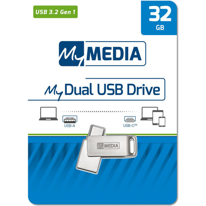 Ekstern USB-A Hukommelse Verbatim MyDual, 32Gb