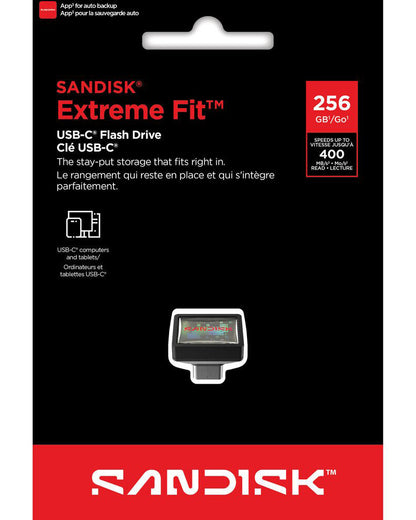 Ekstern USB-C hukommelse SanDisk Extreme Fit, 256Gb SDCZ530-256G-G46