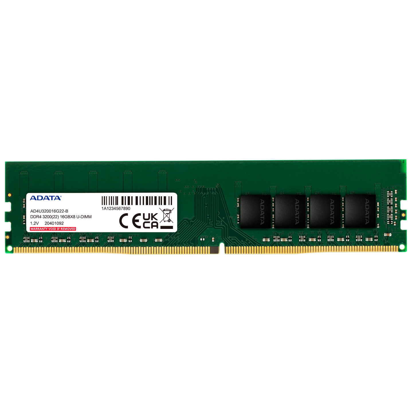 Adata Premier RAM-hukommelse, DDR4, 16GB, 3200Mhz AD4U320016G22-SGN