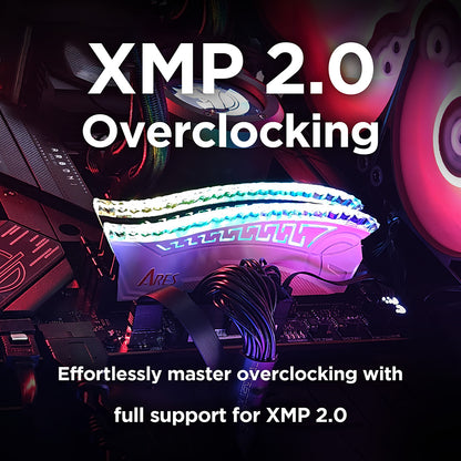 RAM-hukommelse Dato Ares Armor, DDR4, RGB, 8GB, 3200Mhz, CL16, Sort