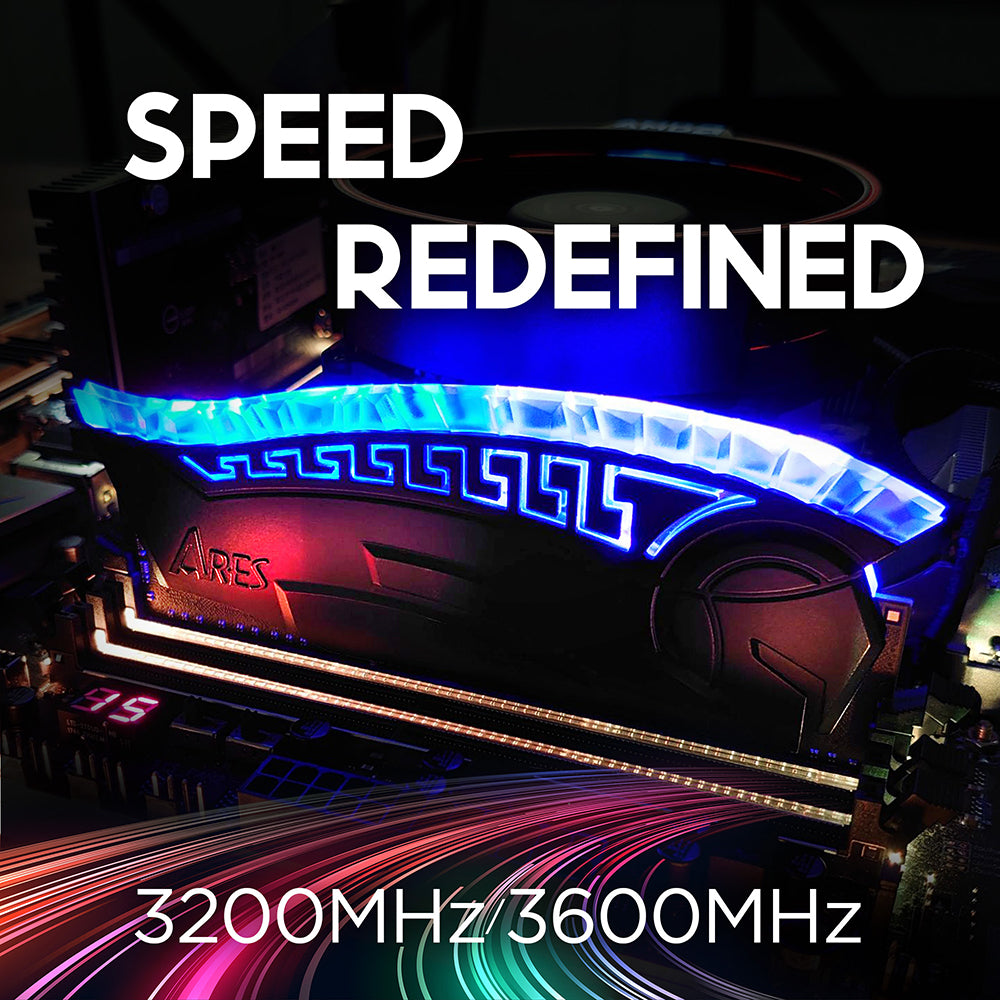 RAM-hukommelse Dato Ares Armor, DDR4, RGB, 8GB, 3200Mhz, CL16, Sort