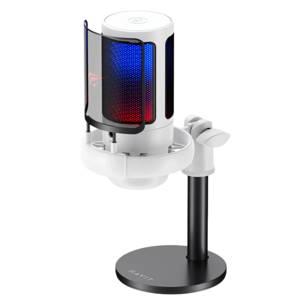 Cardioid-mikrofon HAVIT GK50, RGB, USB-C, 1,8 m, Sort