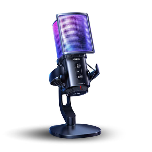 Cardioid mikrofon UGREEN CM581 (65629), RGB, USB-C, 1.5m, Sort