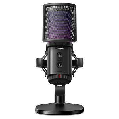 Cardioid mikrofon UGREEN CM581 (65629), RGB, USB-C, 1.5m, Sort