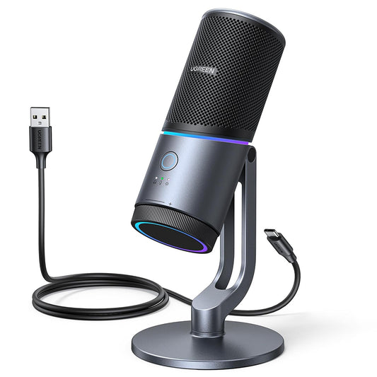 Cardioid Mikrofon UGREEN CM769 (35629), RGB, USB-A, 2m, Sort