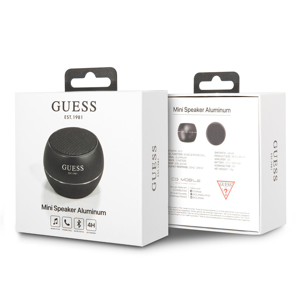 Bærbar Bluetooth-højttaler Guess, 3W, Sort