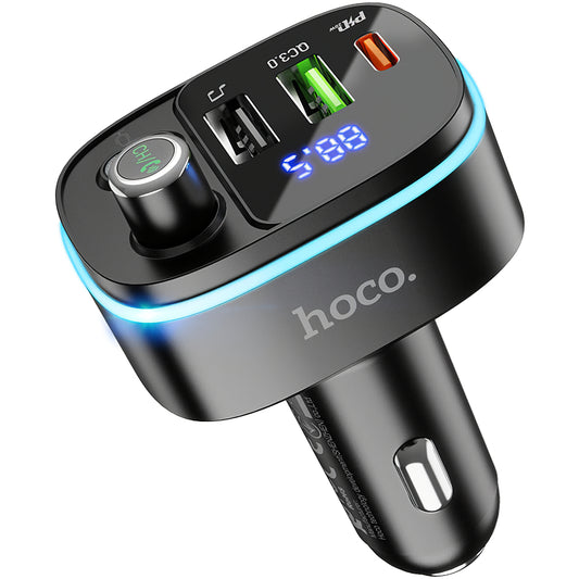 FM Bluetooth-modulator HOCO E62 Fast, 2 x USB-A - 1 x USB-C