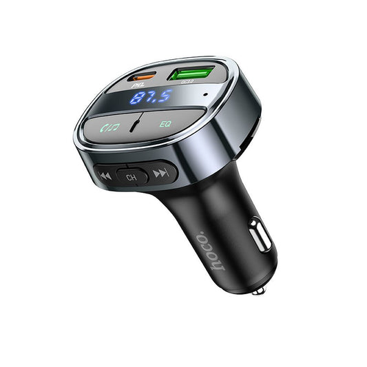 FM Bluetooth-modulator HOCO E70, 1 x USB-A - 1 x USB-C - 1 x microSD