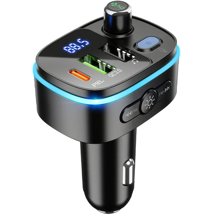 FM Bluetooth-modulator HOCO E62 Fast, 2 x USB-A - 1 x USB-C