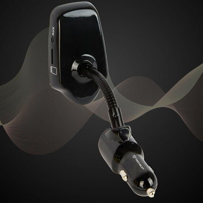 FM Bluetooth-modulator Techsuit MFM4, 1 x USB-A - 1 x 3,5 mm - 1 x microSD, Sort