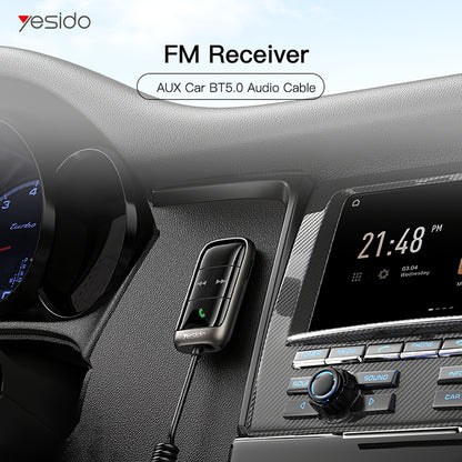 FM Bluetooth-modulator Yesido YAU32, 1 x 3,5 mm - 1 x microSD