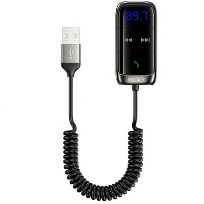 FM Bluetooth-modulator Yesido YAU32, 1 x 3,5 mm - 1 x microSD