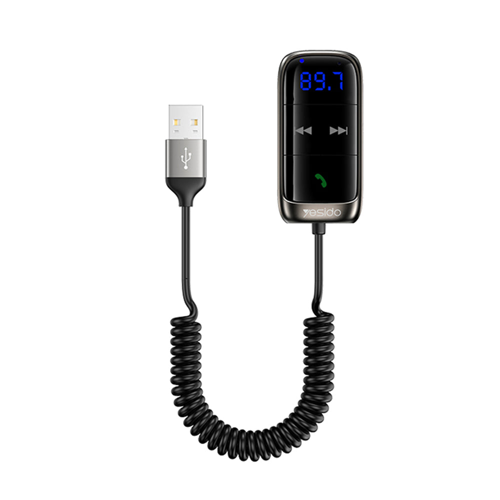 FM Bluetooth-modulator Yesido YAU32, 1 x 3,5 mm - 1 x microSD