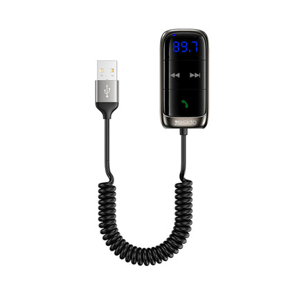 FM Bluetooth-modulator Yesido YAU32, 1 x 3,5 mm - 1 x microSD