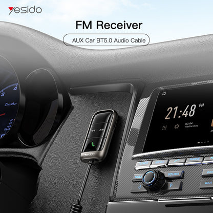 FM Bluetooth-modulator Yesido YAU32, 1 x 3,5 mm - 1 x microSD