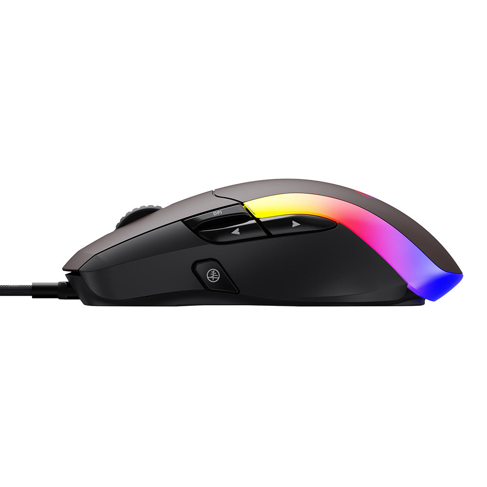 Gamingmus med kabel USB HAVIT MS959S, RGB, 1200DPI - 8000DPI, 1.6m, Sort Okker