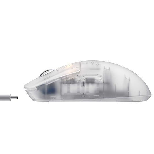 Gamingmus trådløs HAVIT MS970WB Pro, 800DPI - 12000DPI, BT / Wi-Fi / Kablet, Transparent Hvid