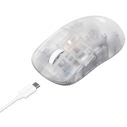HAVIT MS970WB Pro Wireless Gaming Mouse, 800DPI - 12000mAh, White Transparent