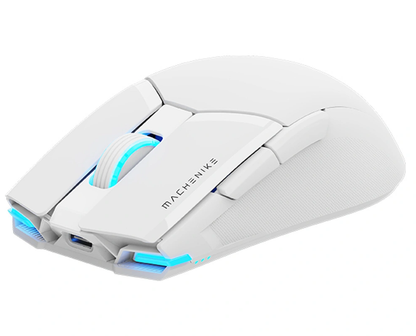 Trådløs gamingmus Machenike M7 Pro, RGB, 1000 DPI - 26000 DPI, hvid