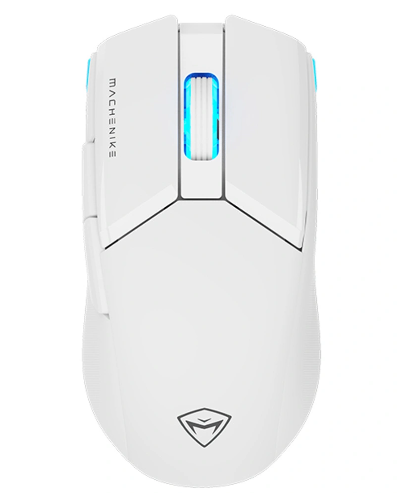 Trådløs gamingmus Machenike M7 Pro, RGB, 1000 DPI - 26000 DPI, hvid