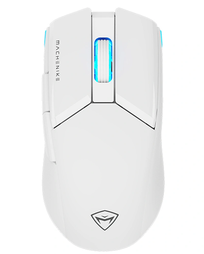 Trådløs gamingmus Machenike M7 Pro, RGB, 1000 DPI - 26000 DPI, hvid
