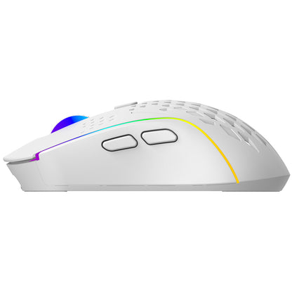 Gamingmus Proove Buzz, trådløs, RGB, 800DPI - 4800DPI, Hvid WMBU00022402