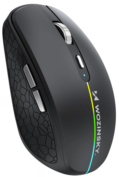 Trådløs Gaming Mus WZK WMGK-1132, 1600DPI, RGB, BT / Wi-Fi, Sort