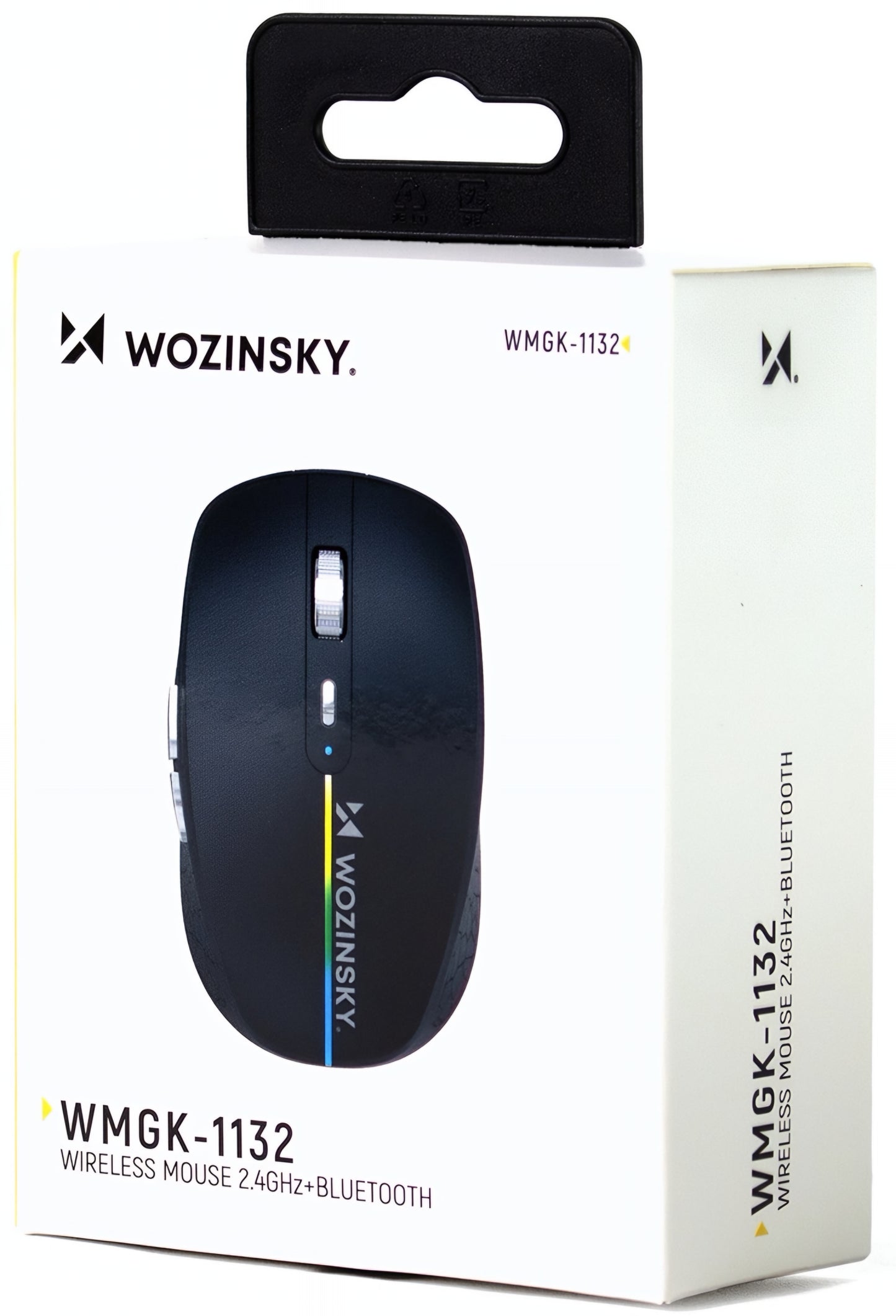 Trådløs Gaming Mus WZK WMGK-1132, 1600DPI, RGB, BT / Wi-Fi, Sort