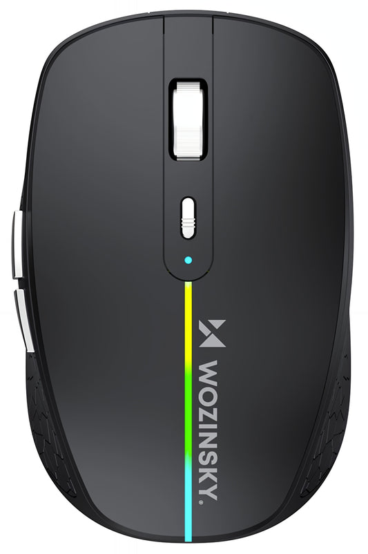 Trådløs Gaming Mus WZK WMGK-1132, 1600DPI, RGB, BT / Wi-Fi, Sort