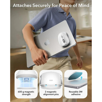 Trådløs mus ESR MagMouse, 800DPI - 4800DPI, BT / Wi-Fi, Hvid