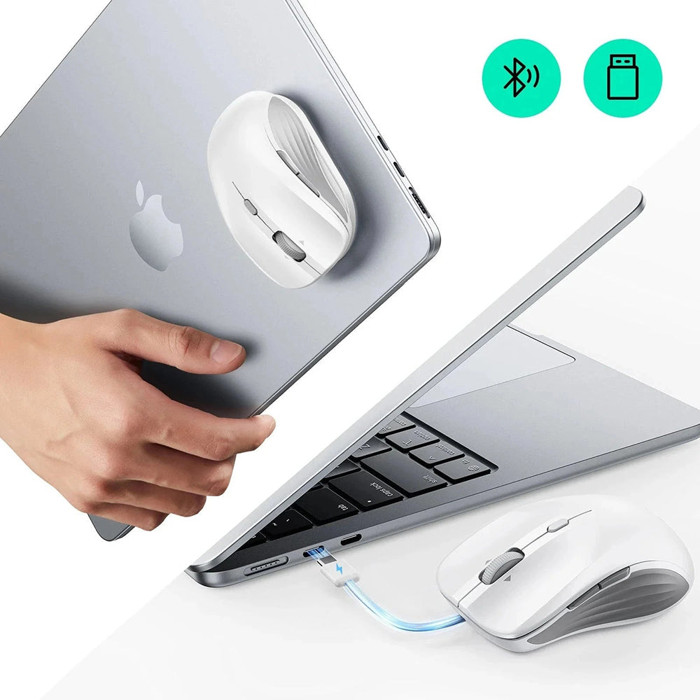 Trådløs mus ESR MagMouse, 800DPI - 4800DPI, BT / Wi-Fi, Hvid