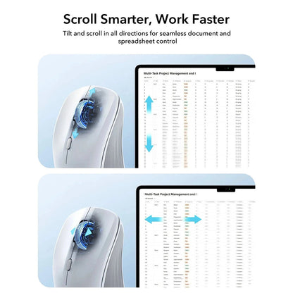 Trådløs mus ESR MagMouse, 800DPI - 4800DPI, BT / Wi-Fi, Hvid