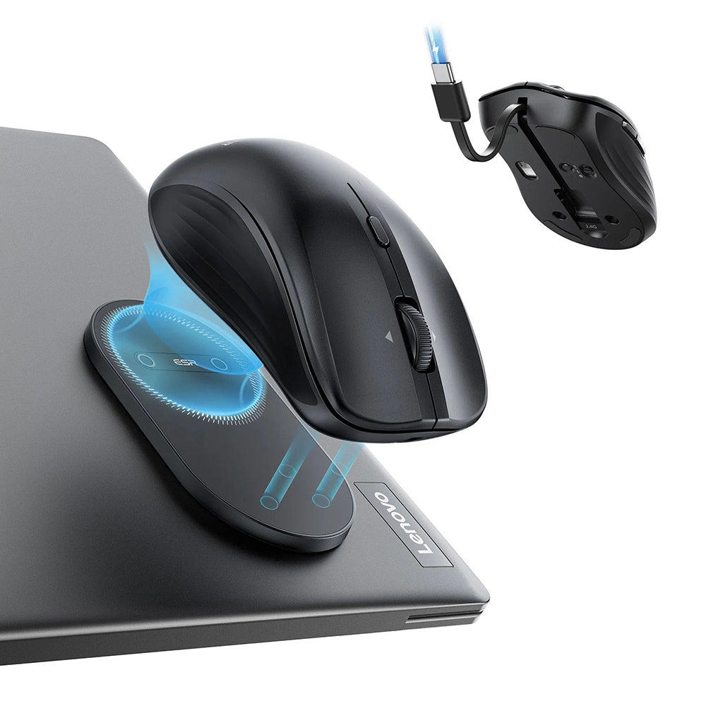 Trådløs mus ESR MagMouse, 800DPI - 4800DPI, BT / Wi-Fi, Sort