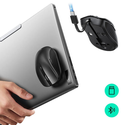 Trådløs mus ESR MagMouse, 800DPI - 4800DPI, BT / Wi-Fi, Sort