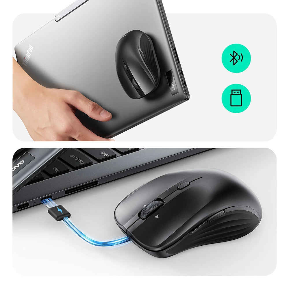 Trådløs mus ESR MagMouse, 800DPI - 4800DPI, BT / Wi-Fi, Sort