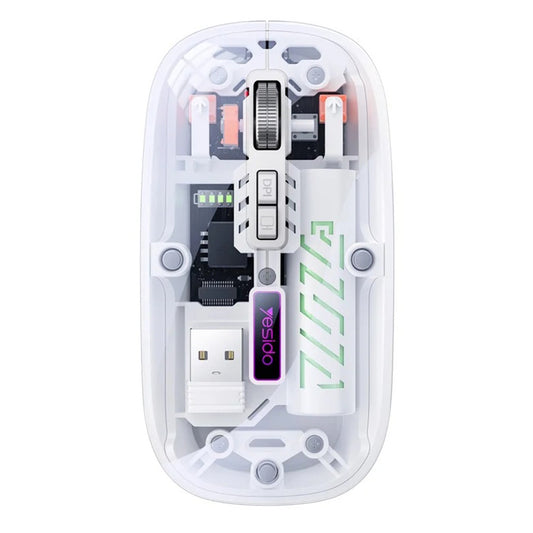 Trådløs mus Yesido KB29, 800DPI - 1600DPI, BT / Wi-Fi, Hvid