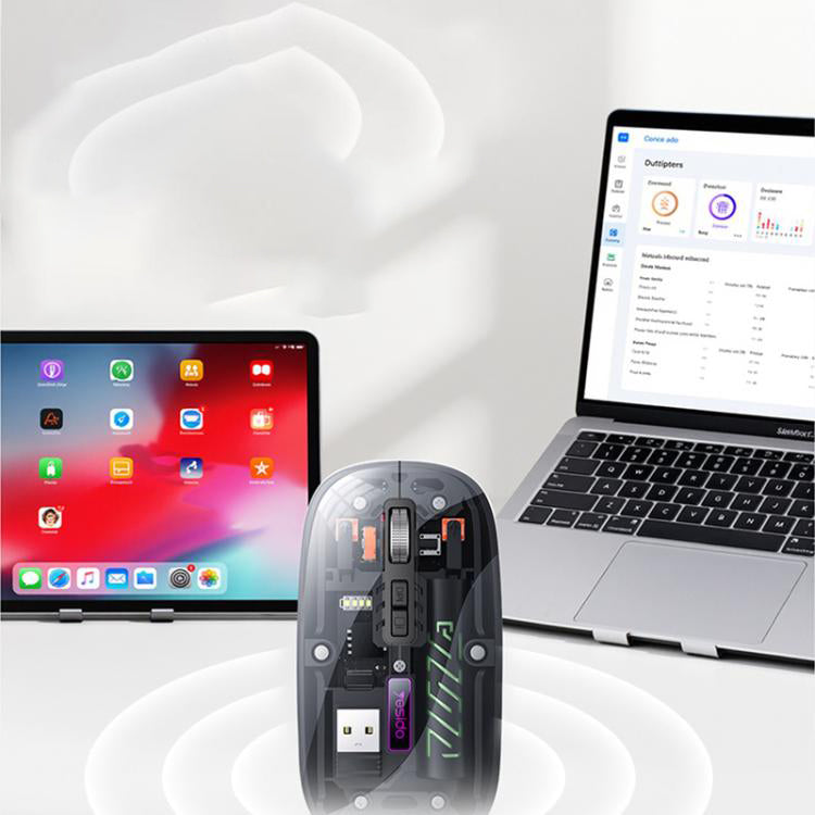 Trådløs mus Yesido KB29, 800DPI - 1600DPI, BT / Wi-Fi, Hvid