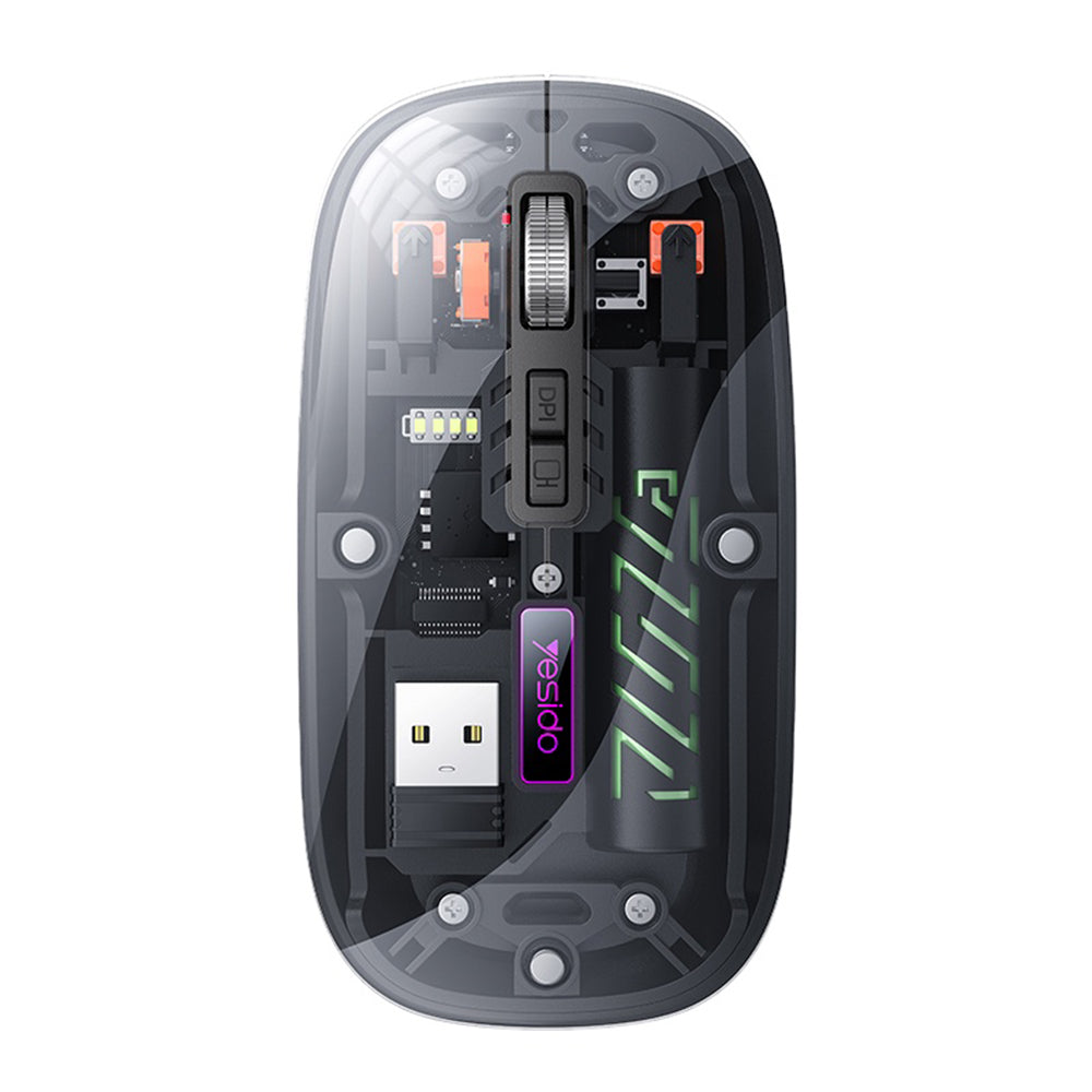 Trådløs mus Yesido KB29, 800DPI - 1600DPI, BT / Wi-Fi, Sort