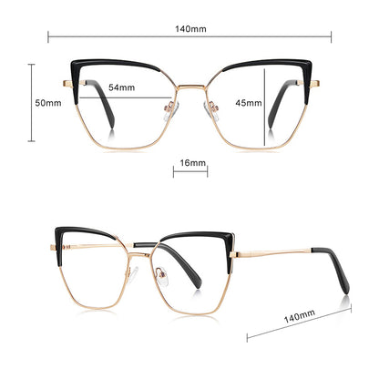 Techsuit 3156 Women's Computer Glasses, Anti-Blue Light, Pink Gold