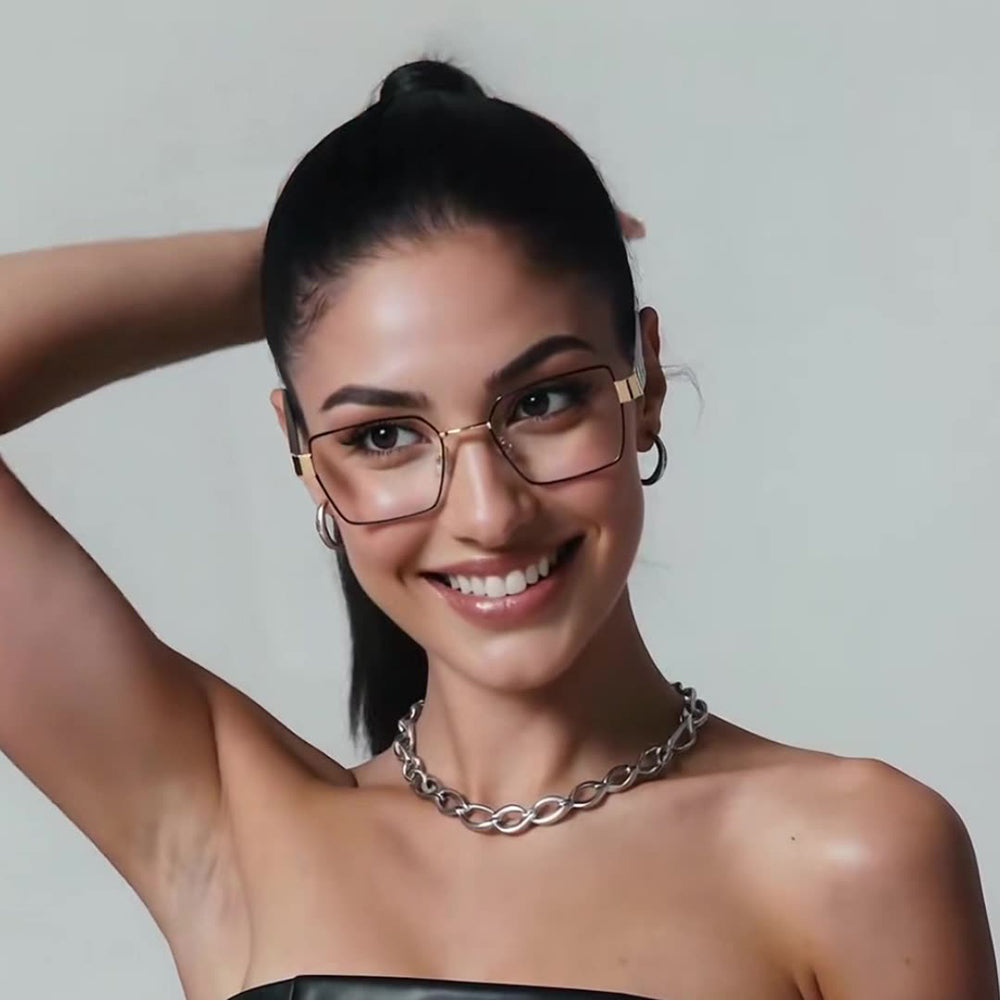 Techsuit 3169 Women's Computer Glasses, Anti-Blue Light, Black