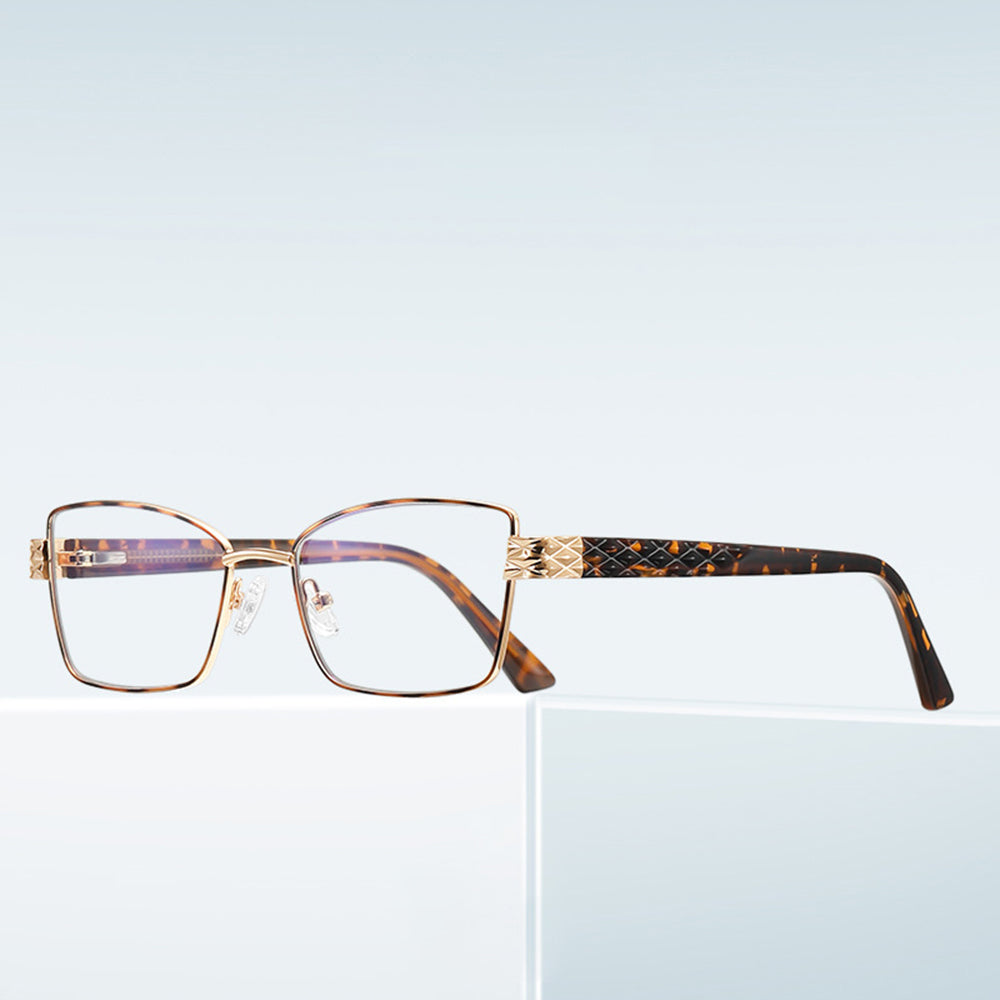 Dame Computerbriller Techsuit 3171, Anti-Blåt Lys, Sort Guld