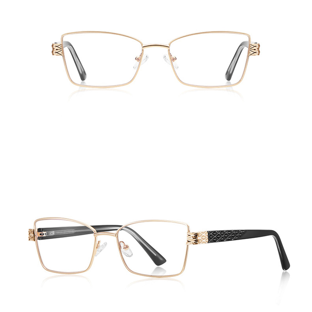 Dame Computerbriller Techsuit 3171, Anti-Blåt Lys, Sort Guld