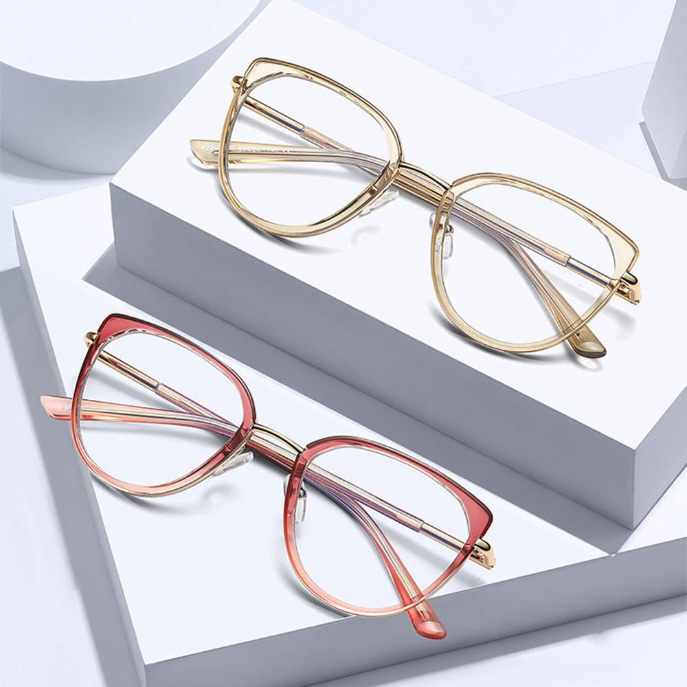 Dame Computerbriller Techsuit 82290, Anti-Blåt Lys, Sort Guld