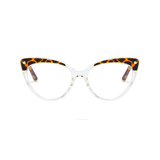 Techsuit Women's Computer Glasses F93308, Anti-Blue Light, Black Gold Transparent