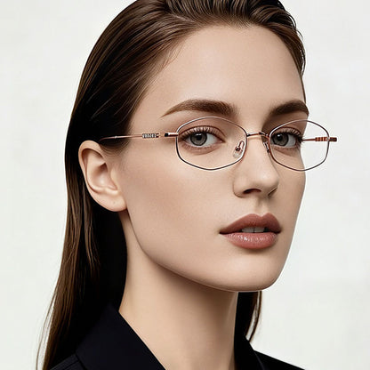 Dame Computerbriller Techsuit LS501, Anti-Blåt Lys, Rosa Guld